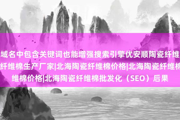 域名中包含关键词也能增强搜索引擎优安顺陶瓷纤维浇注料公司|北海陶瓷纤维棉生产厂家|北海陶瓷纤维棉价格|北海陶瓷纤维棉批发化（SEO）后果